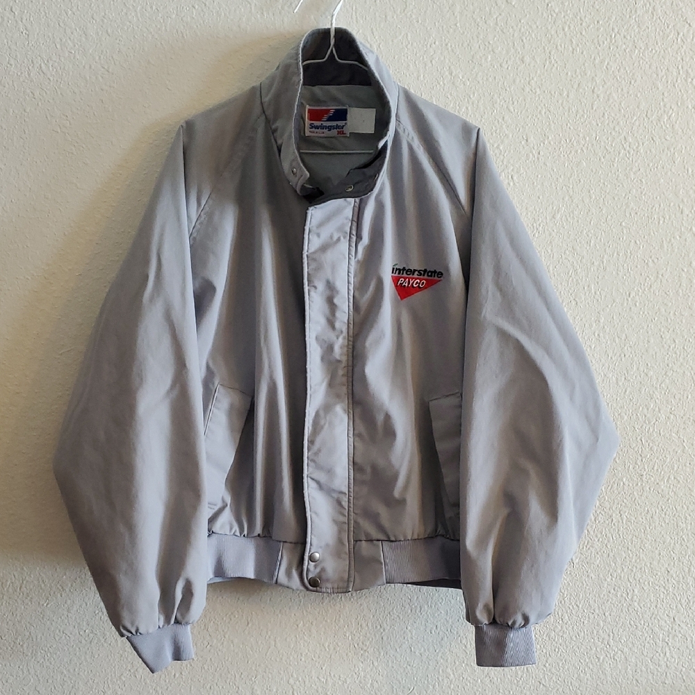 Men's Vintage Swingster Interstate Payco Full Zip Jacket Gray size XL